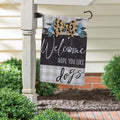 Dogs and Checks Garden Burlap Flag