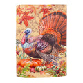 Thanksgiving Turkey Suede Garden Flag