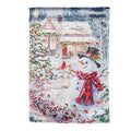 Cottage in the Snow Lustre Garden Flag