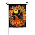Halloween Wreath Garden Textured Suede Flag