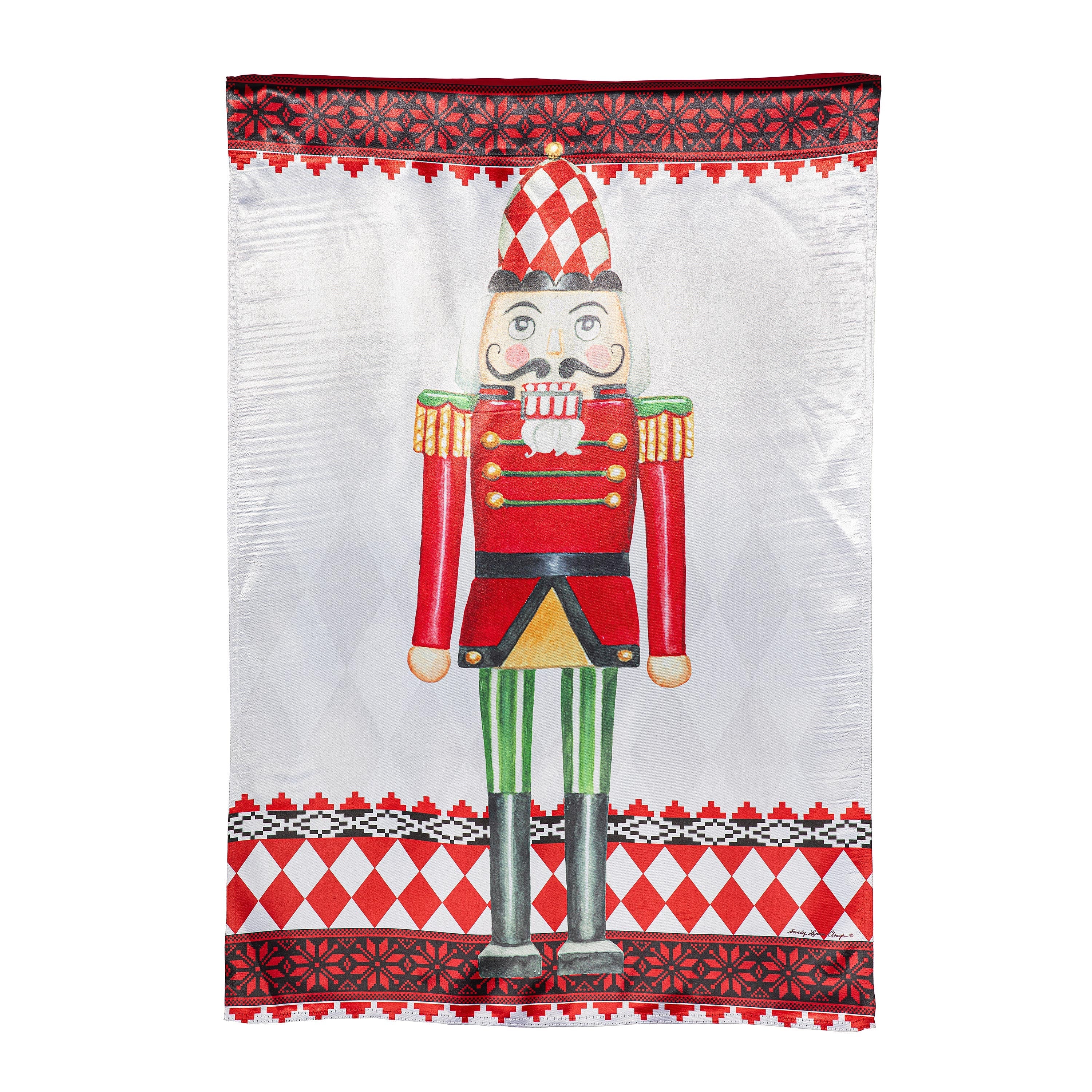 Christmas Nutcracker Lustre House Flag
