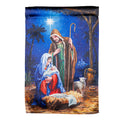 Holy Night Nativity Lustre House Flag