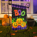 Boo Jack-o-Lanterns Garden Textured Suede Flag