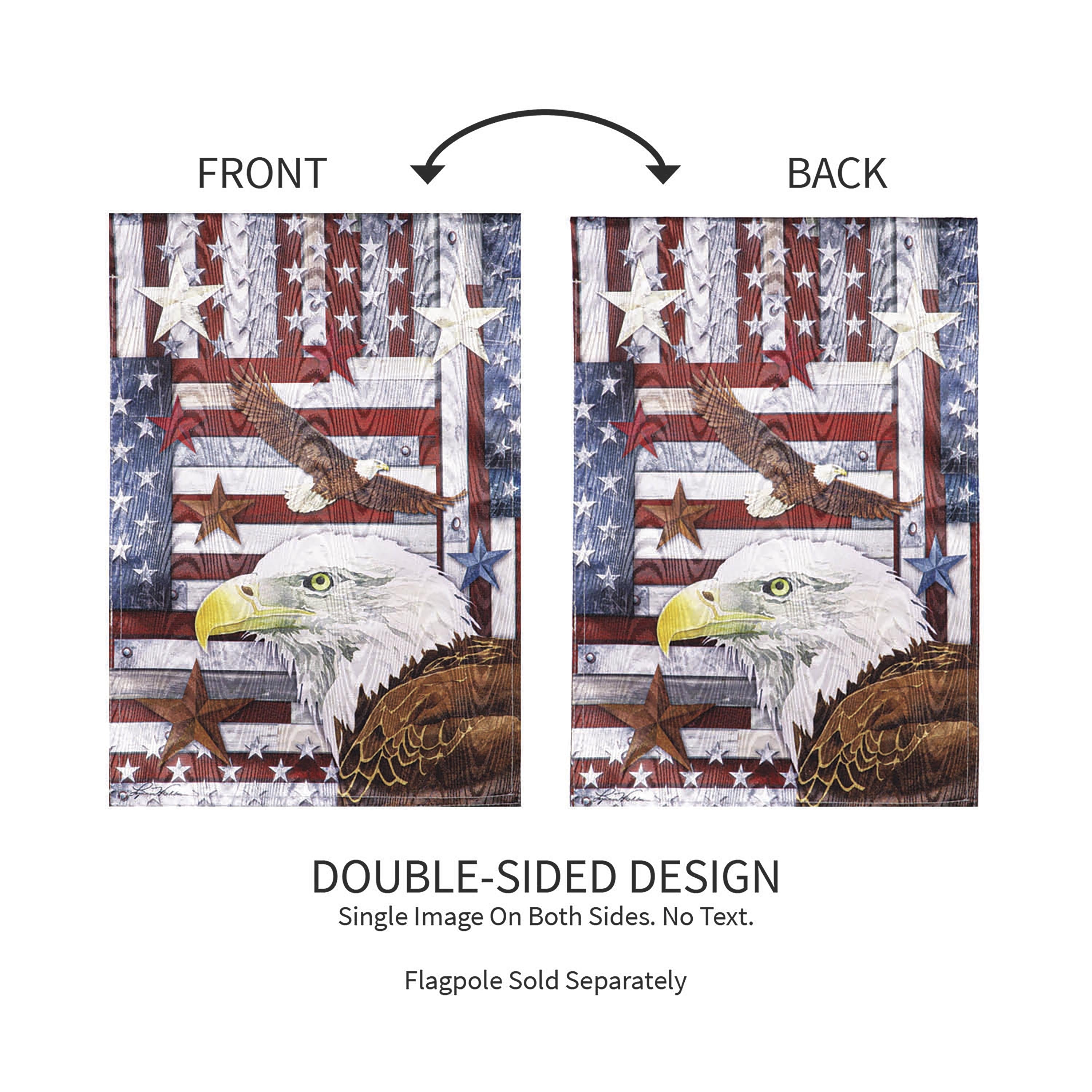 Eagle Moire Garden Flag