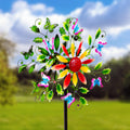 Metal Wind Spinner, Botanical Butterflies, 75" H