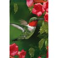 Hummingbird Closeup Suede House Flag