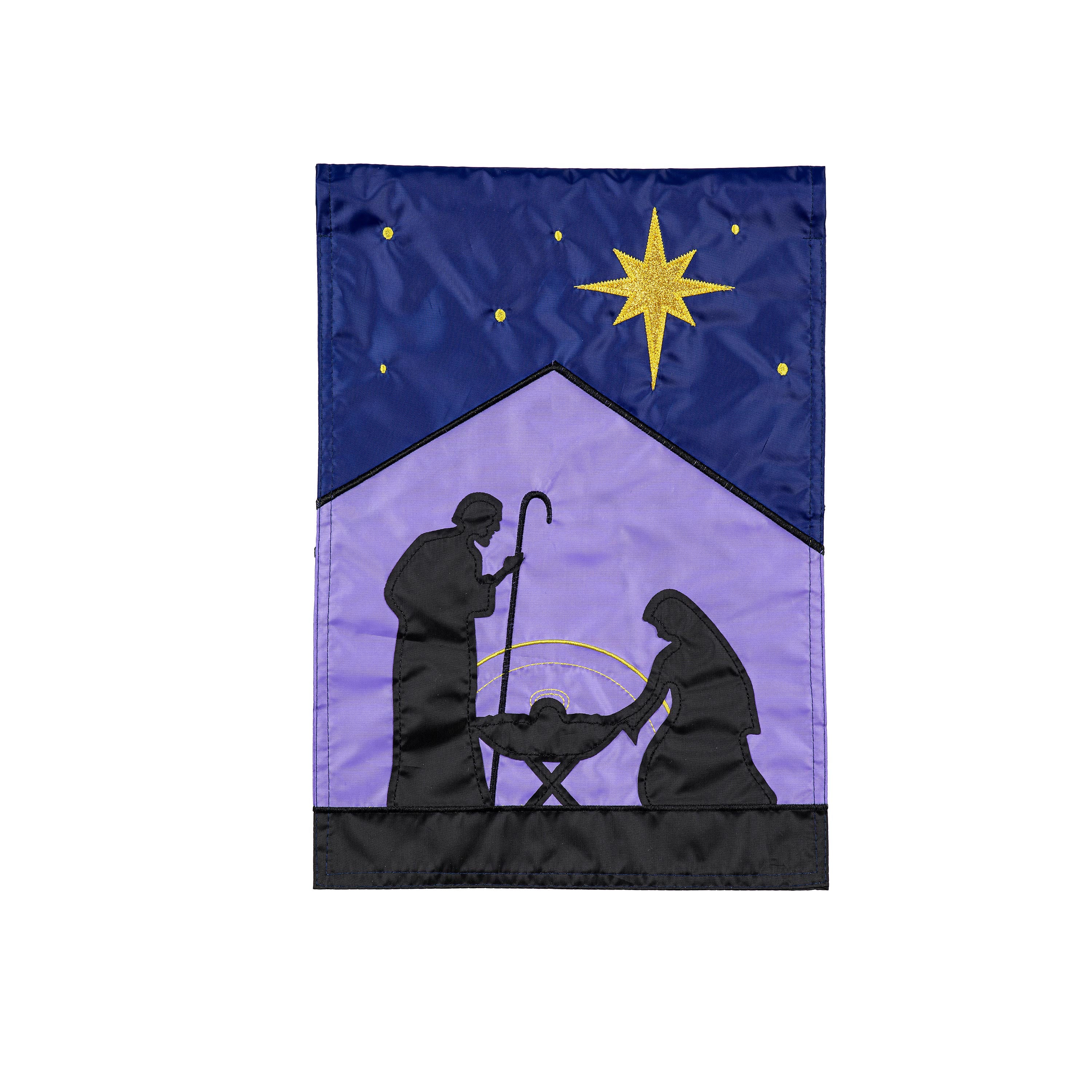 Nativity Basic Applique House Flag