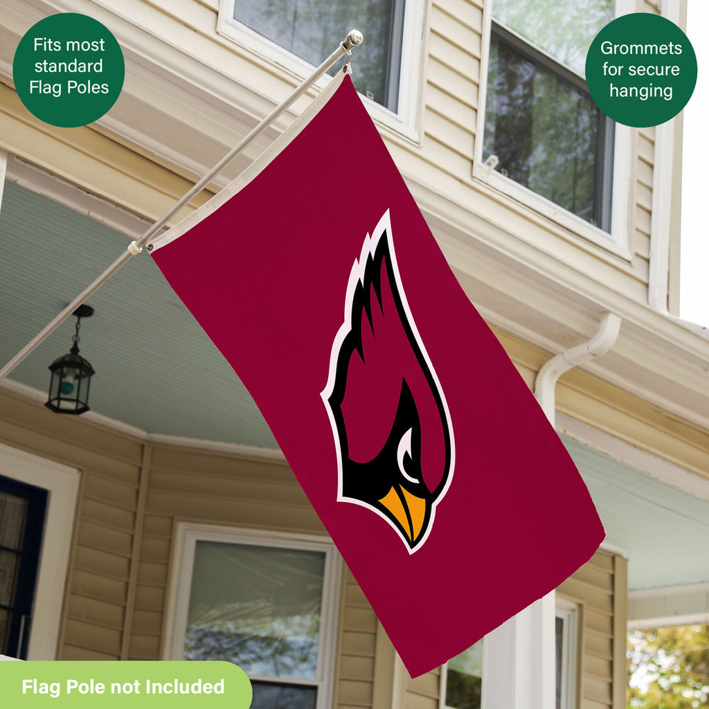Arizona Cardinals Single Sided Flag w/ 2 Grommets, 3'x5'