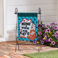 Home Is Where The Cat Is Suede Garden Flag
