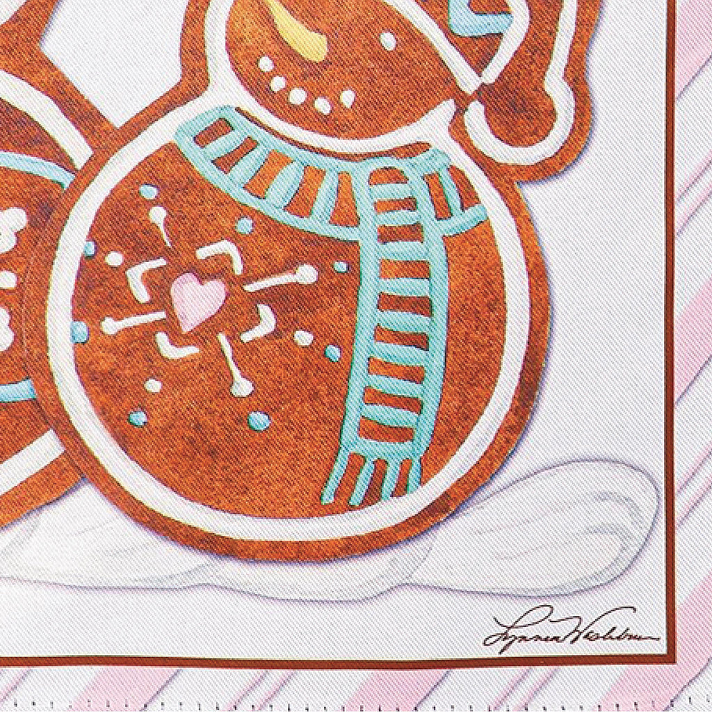 Season's Greeting Gingerbread Reversible Suede Garden Flag