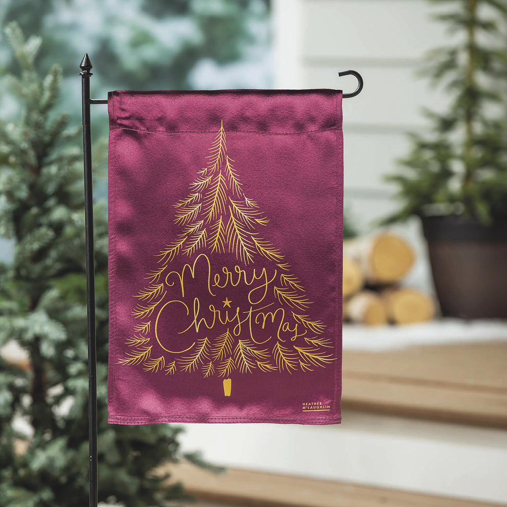 Trees Reversible Lustre Garden Flag