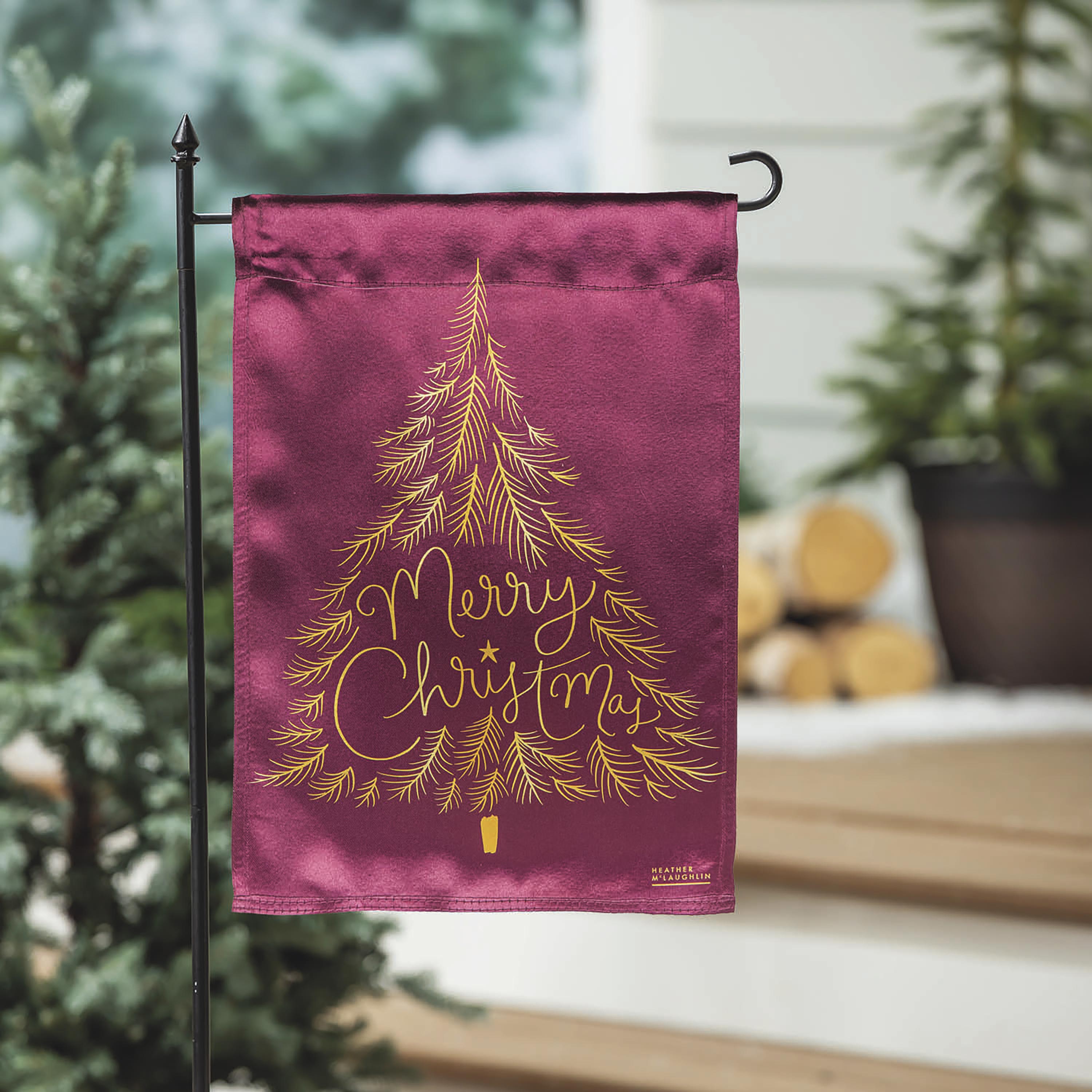 Trees Reversible Lustre Garden Flag