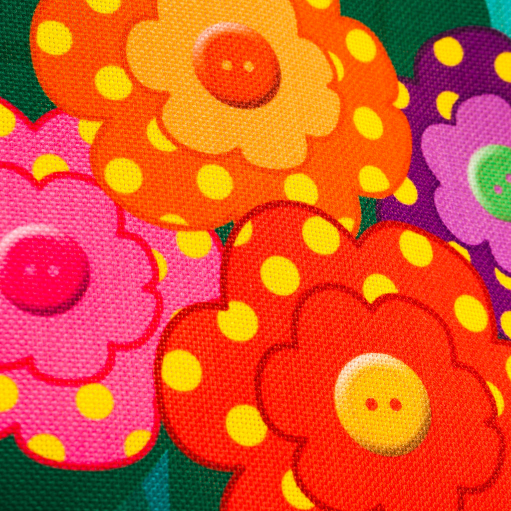 Welcome Y'all Polka Dot Flowers Garden Burlap Flag and Sassafras Mat Set (14B4181ECM+431272)