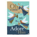 Oh Come Let Us Adore Him Suede House Flag