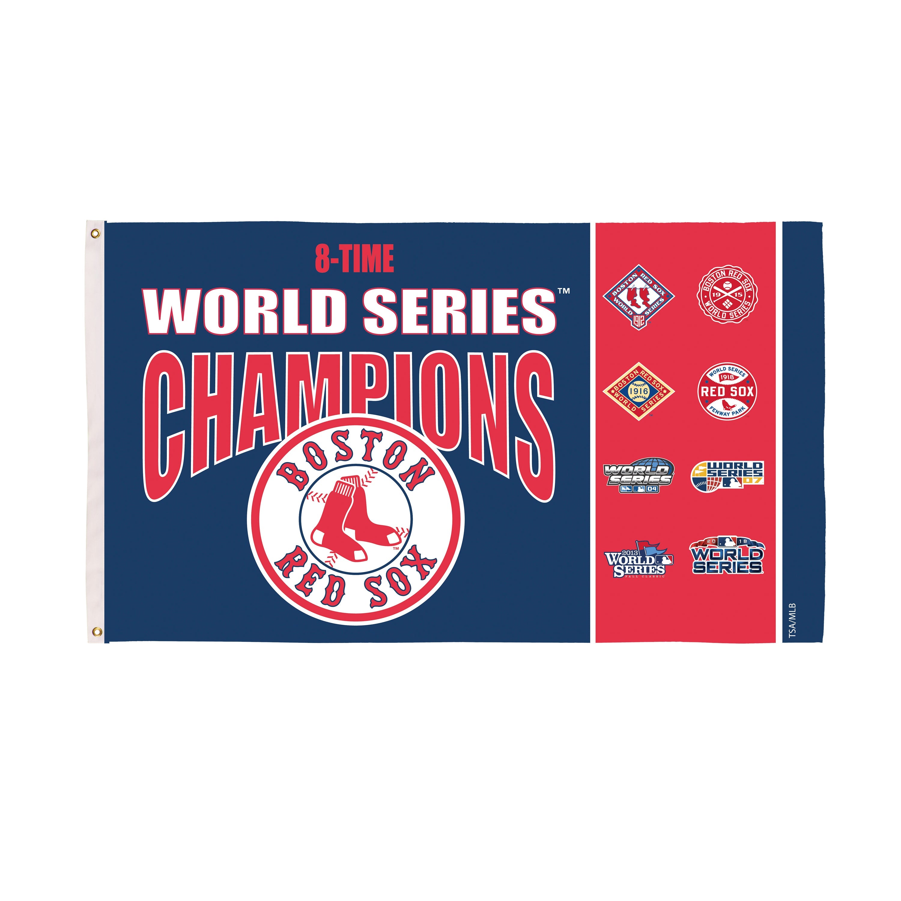 Boston Red Sox Single Sided Flag w/ 2 Grommets, 3'x5' Multi Win Flag