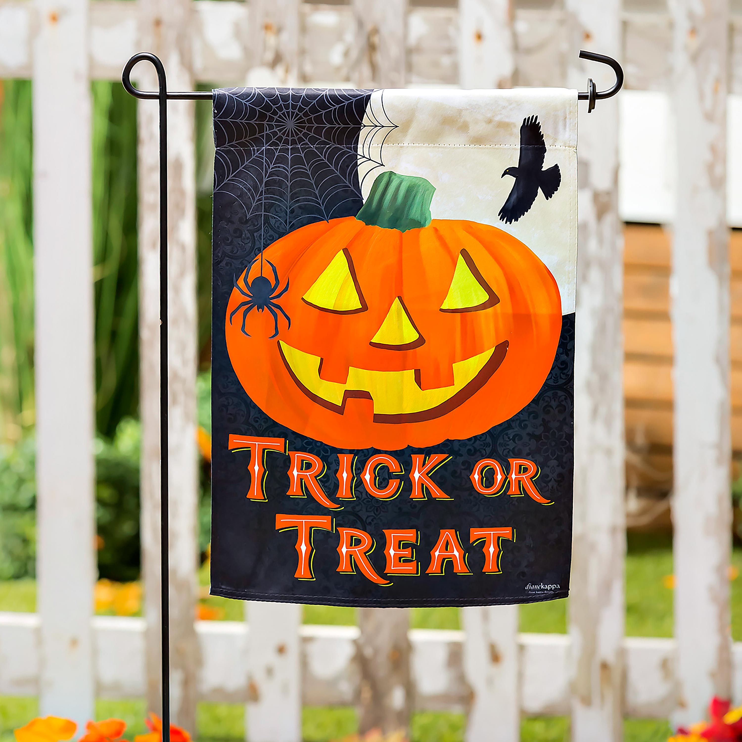 Trick or Treat  Jack O'Lantern Pumpkin Garden Suede Flag