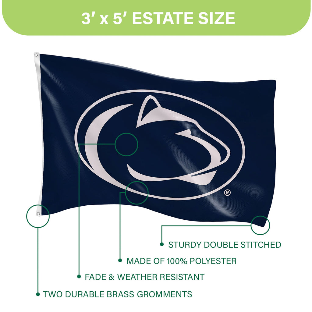 Penn State Single Sided Flag w/ 2 Grommets, 3'x5'
