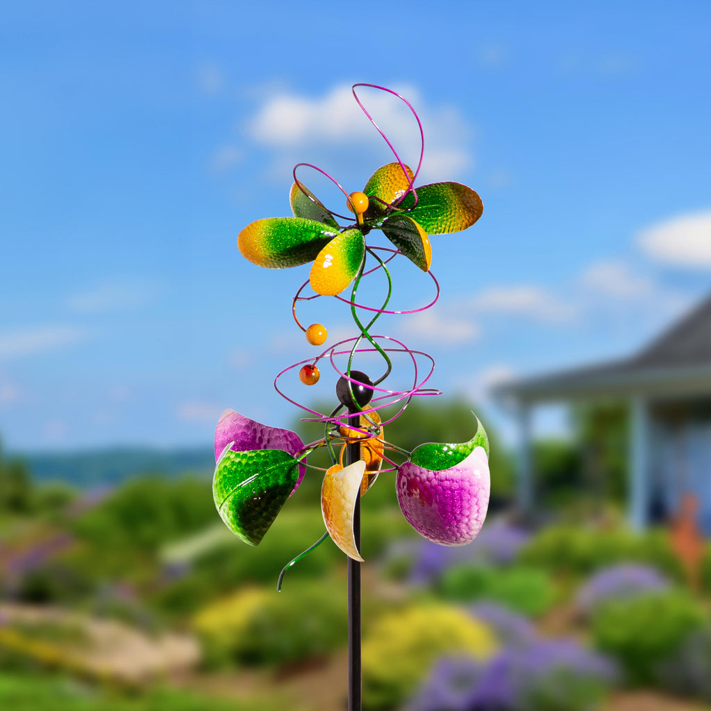 Metal Wind Spinner, Silly Spiral, 75"H
