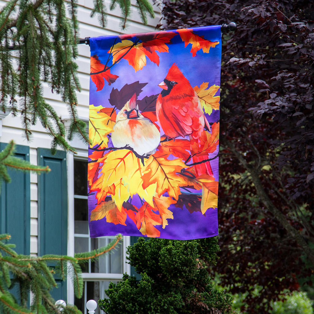 Cardinal Friends House Lustre Flag