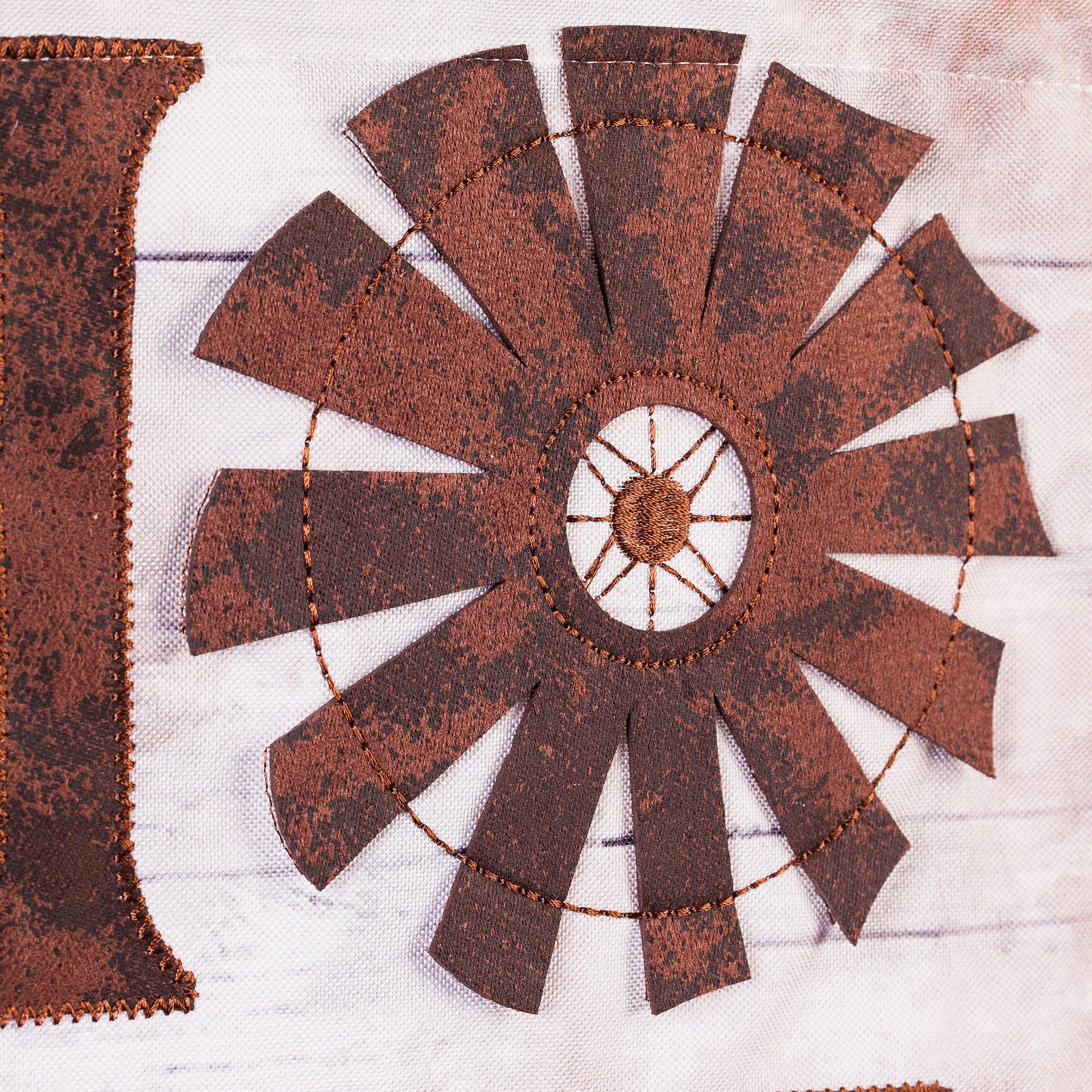 Windmill Home Sweet Home Garden Linen Flag