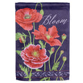 Red Poppies Bloom Suede Garden Flag