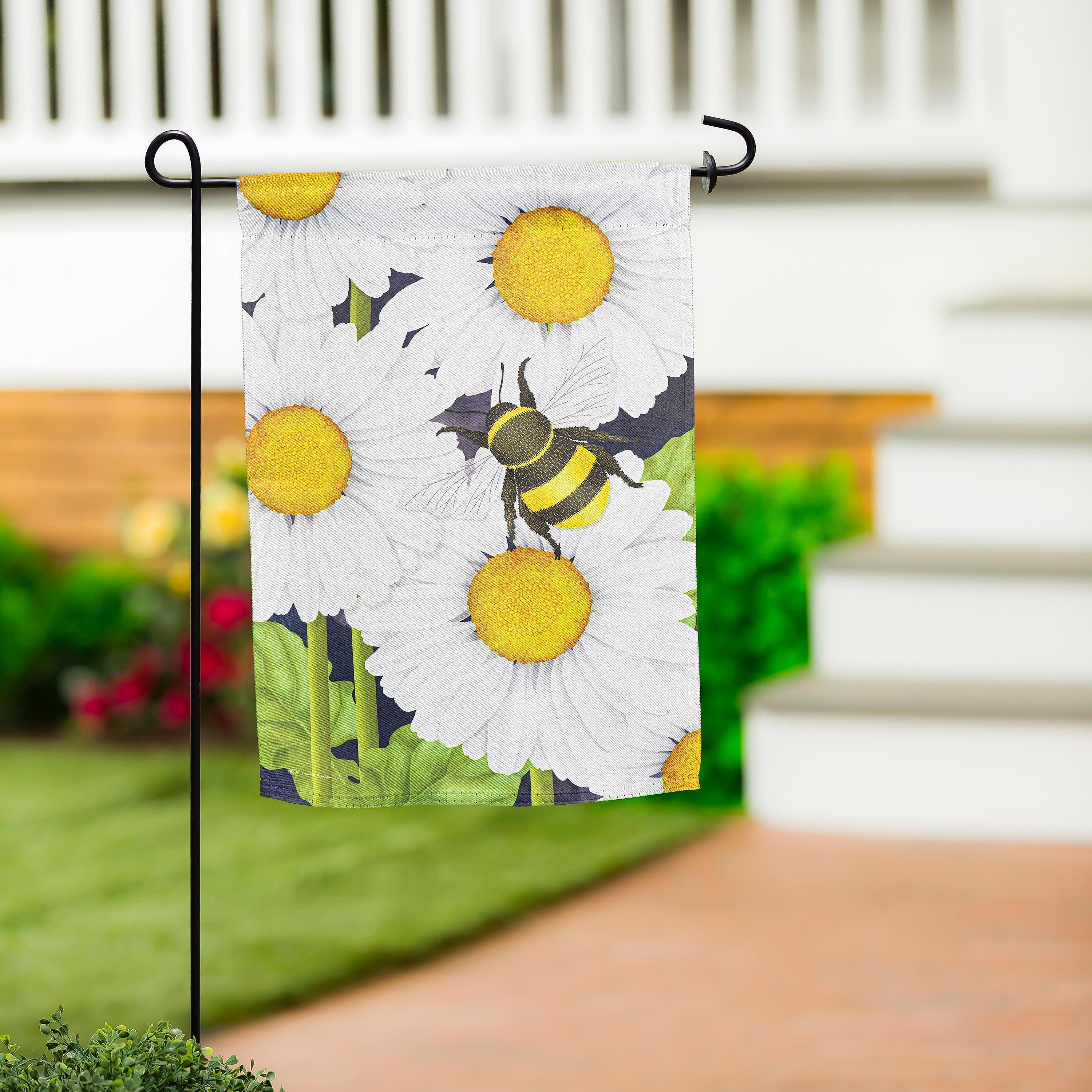 Let's Hang Out Suede Garden Flag