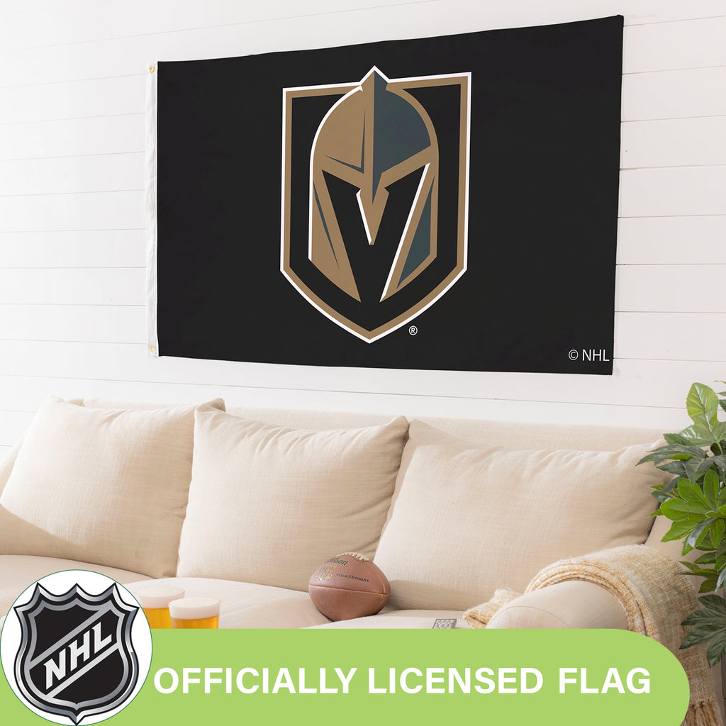 3'x5' Single Sided Flag w/ 2 Grommets, Vegas Golden Knights