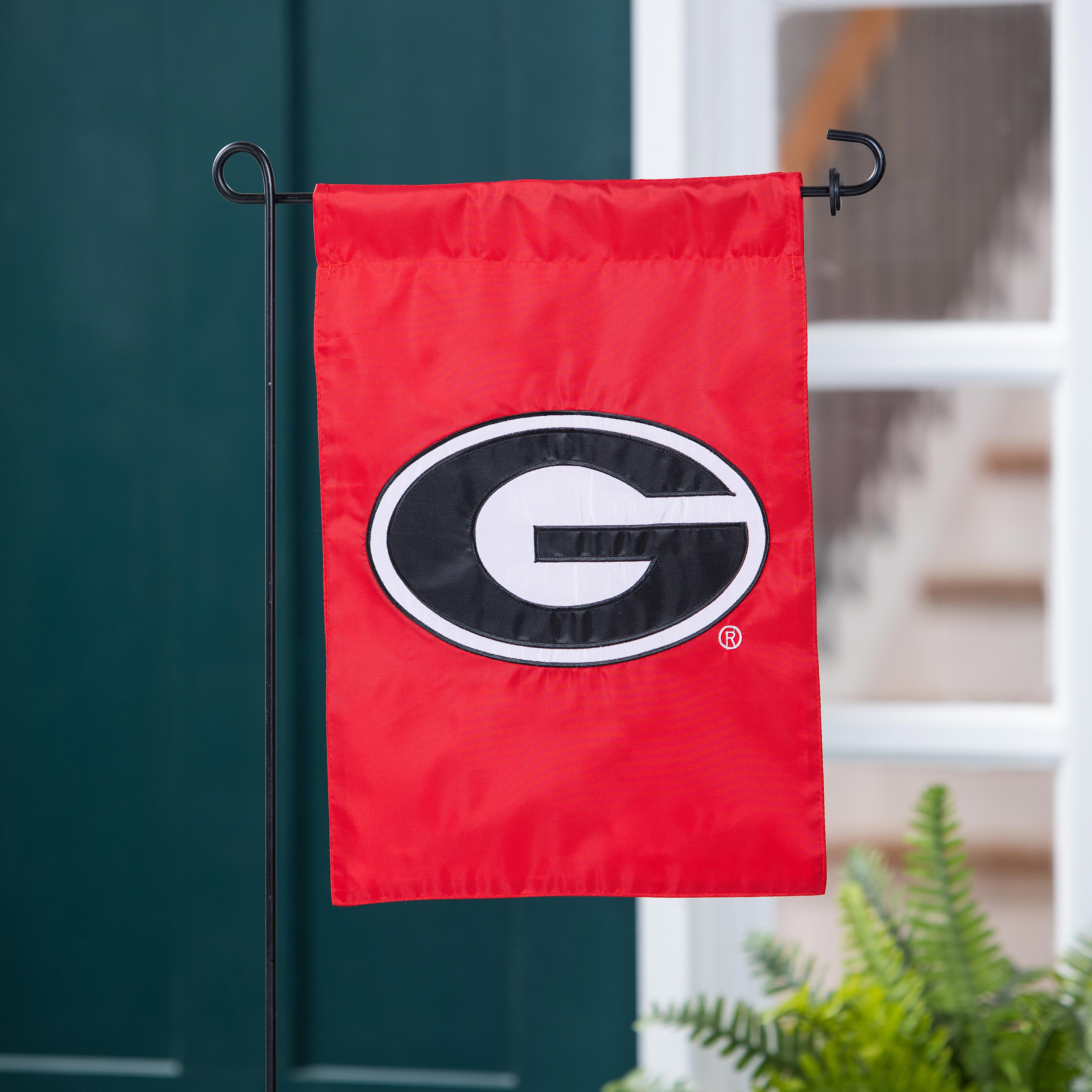 University of Georgia Applique Garden Flag