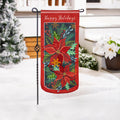 Happy Holidays Poinsettia Garden Flag