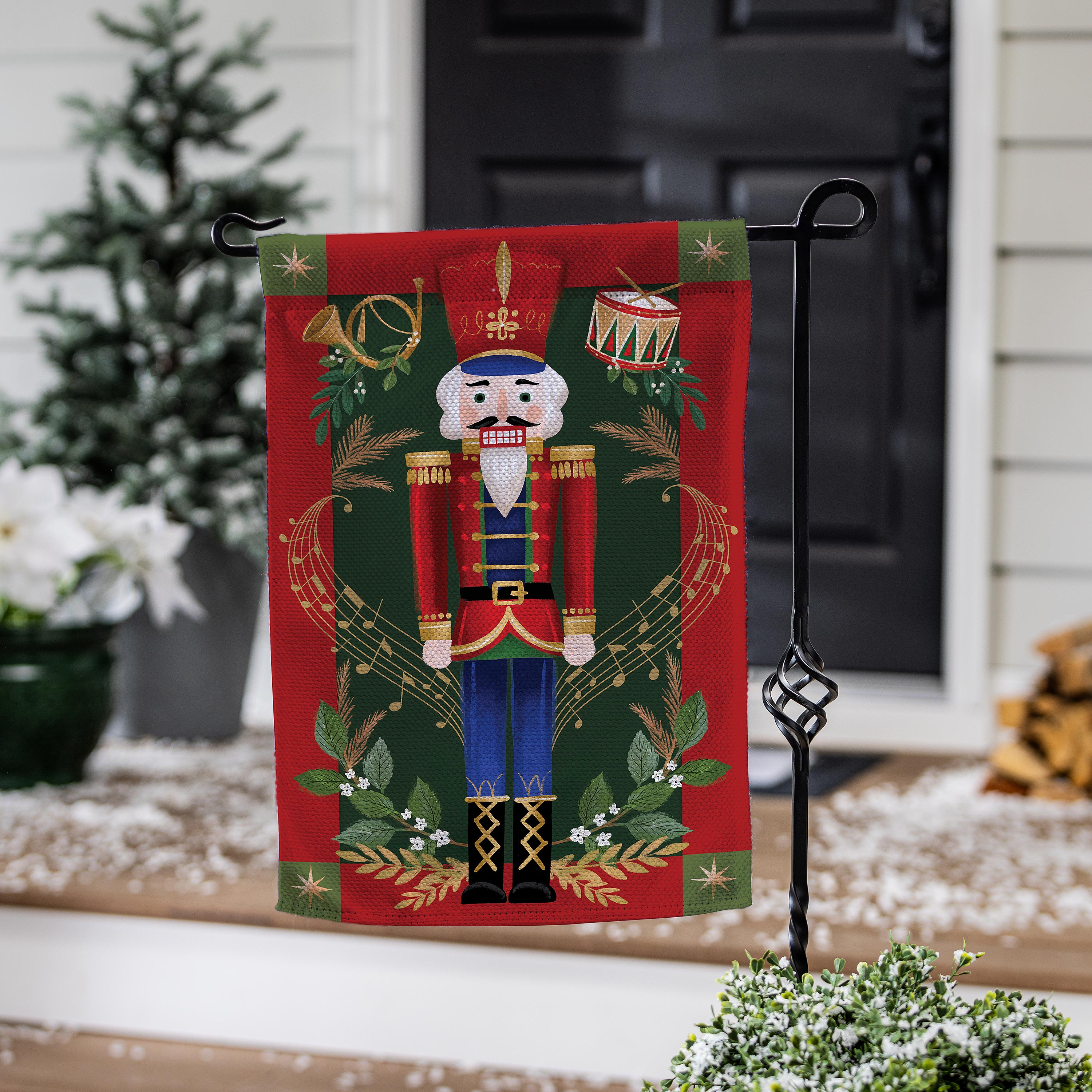 Joyful Traditions Double Sided Burlap Garden  Flag