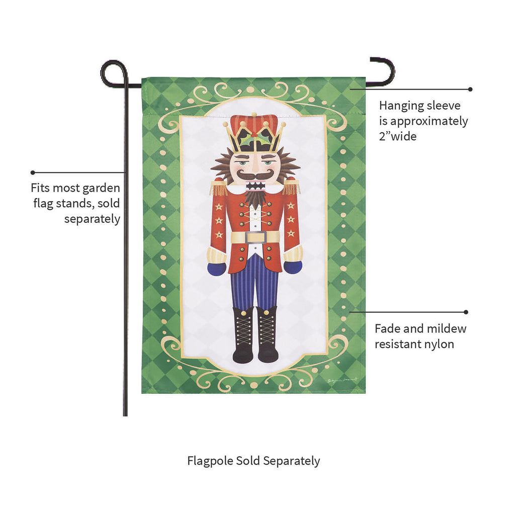 Trio Nutcracker Reversible Suede Garden Flag