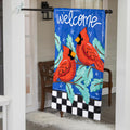 Welcome Winter Friends Applique House Flag