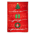 Love, Joy, Peace Lustre House Flag