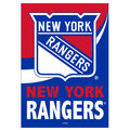 New York Rangers Burlap Flag House Size