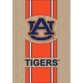 Auburn University Tigers Burlap Stripe Logo Garden Flag