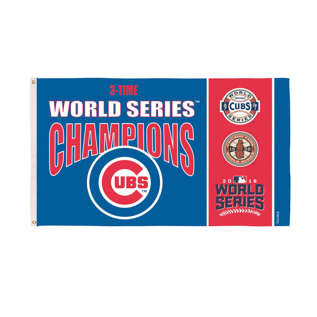 Chicago Cubs Single Sided Flag w/ 2 Grommets, 3'x5' Multi Win Flag
