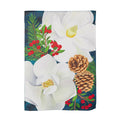 Holiday Magnolia Arrangement Suede Garden Flag