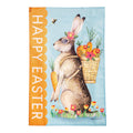 Happy Easter Bunny Burlap House Flag