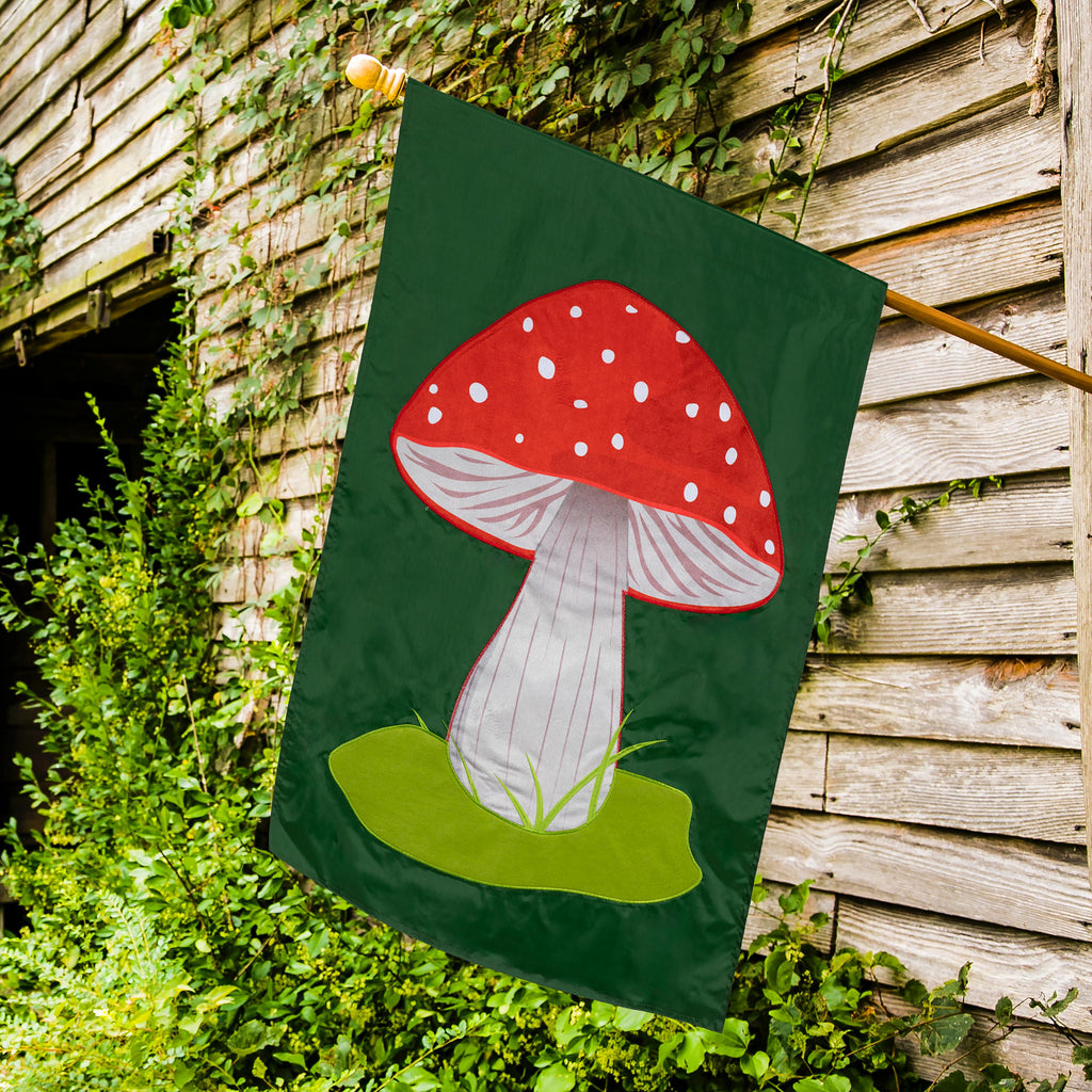 Mushroom Basic Applique House Flag