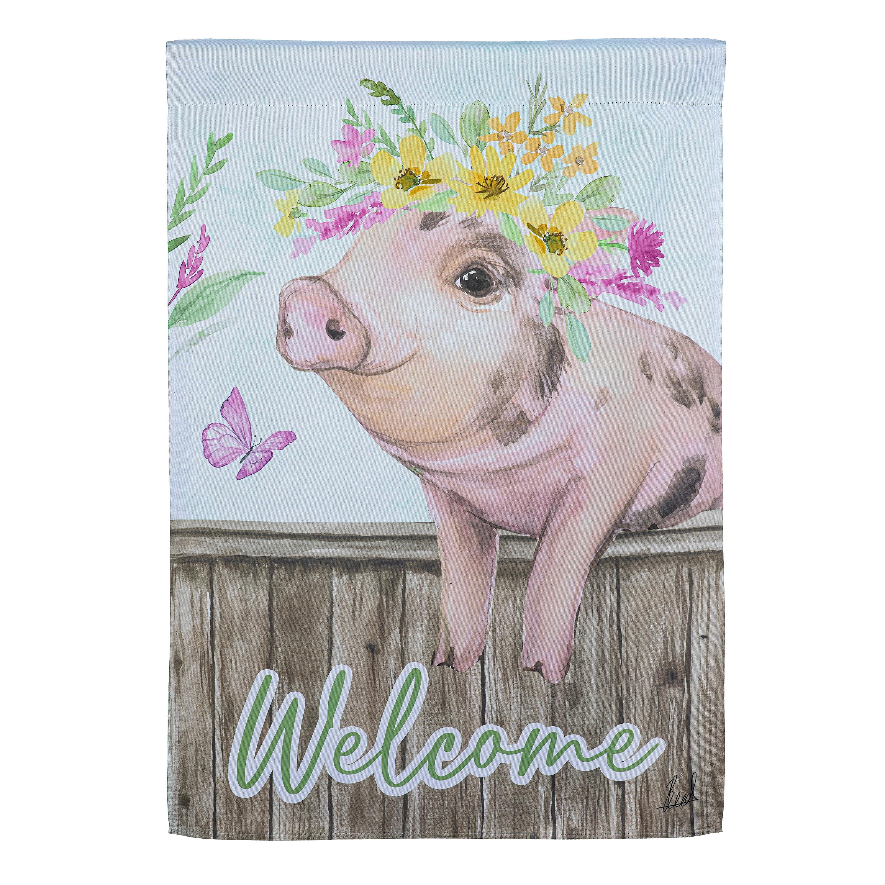 Home Spun Friends Suede House Flag