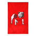 University of Georgia Alternate Bulldog Logo Red Applique Flag