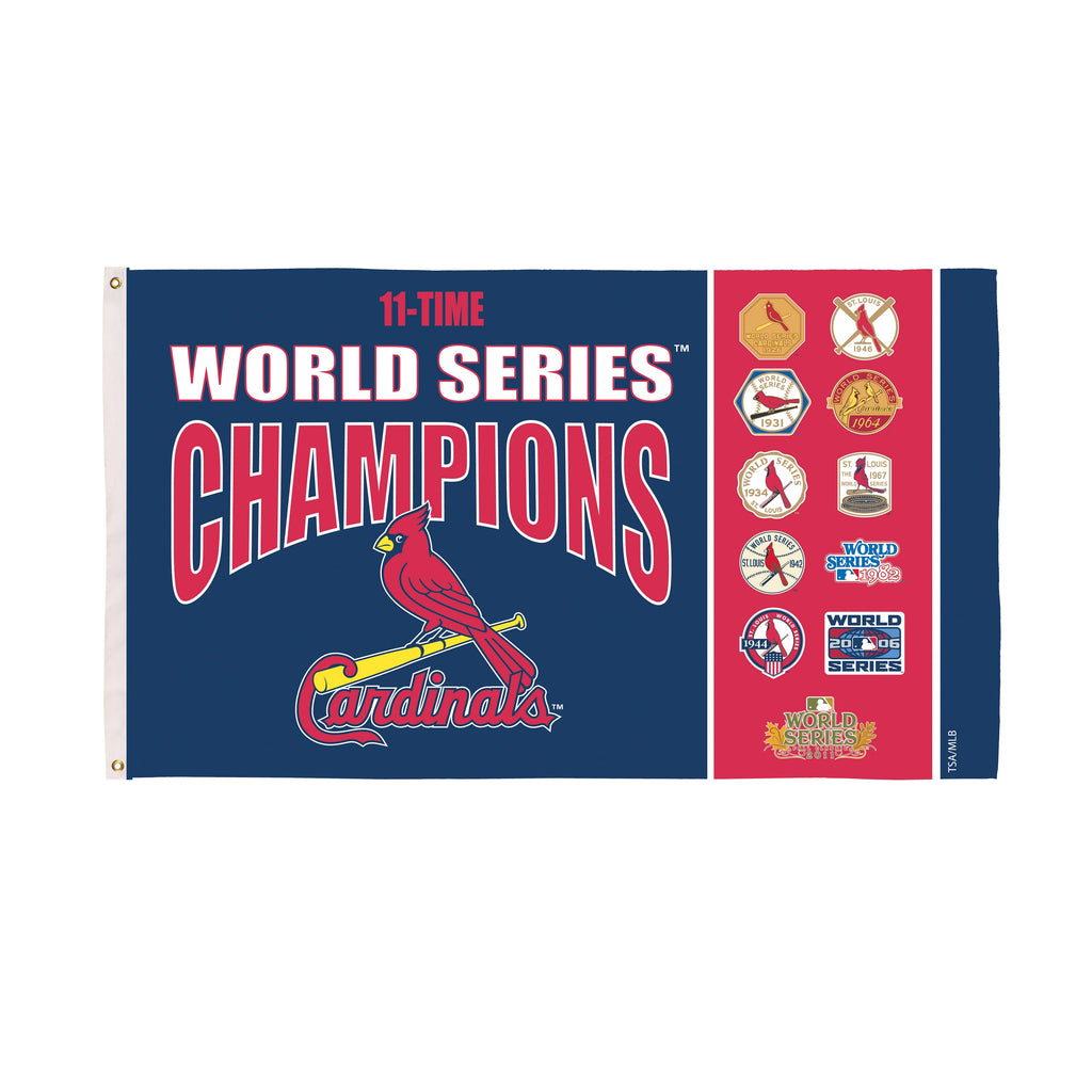 St Louis Cardinals Single Sided Flag w/ 2 Grommets, 3'x5' Multi Win Flag