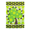 Patterned Shamrock Suede Garden Flag