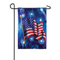 Waving Flag & Fireworks Solar LED Garden Flag