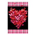 Butterfly Heart Applique House Flag