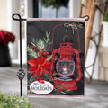 Christmas Carriage Lantern Applique Garden Flag