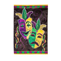 Mardi Gras Theater Mask Applique Garden Flag