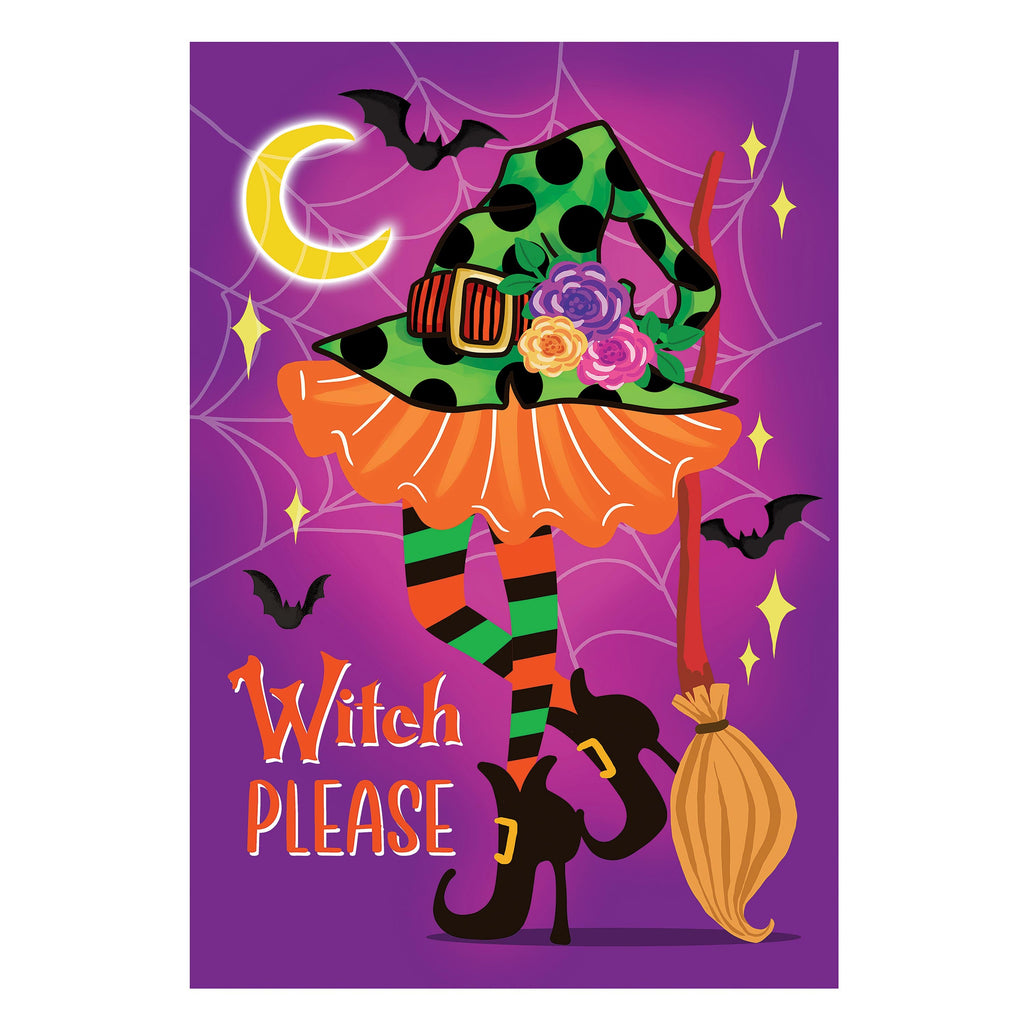 Witchy Please Suede Garden Flag