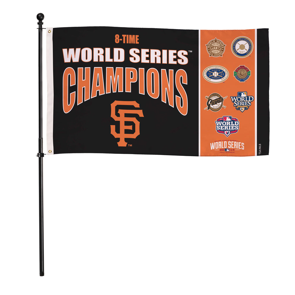 San Francisco Giants Single Sided Flag w/ 2 Grommets, 3'x5' Multi Win Flag