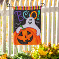 Halloween Friends Garden Lustre Flag